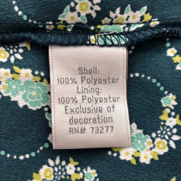 LC Lauren Conrad Blue & Green Floral Print Dress - Picture 7 of 8